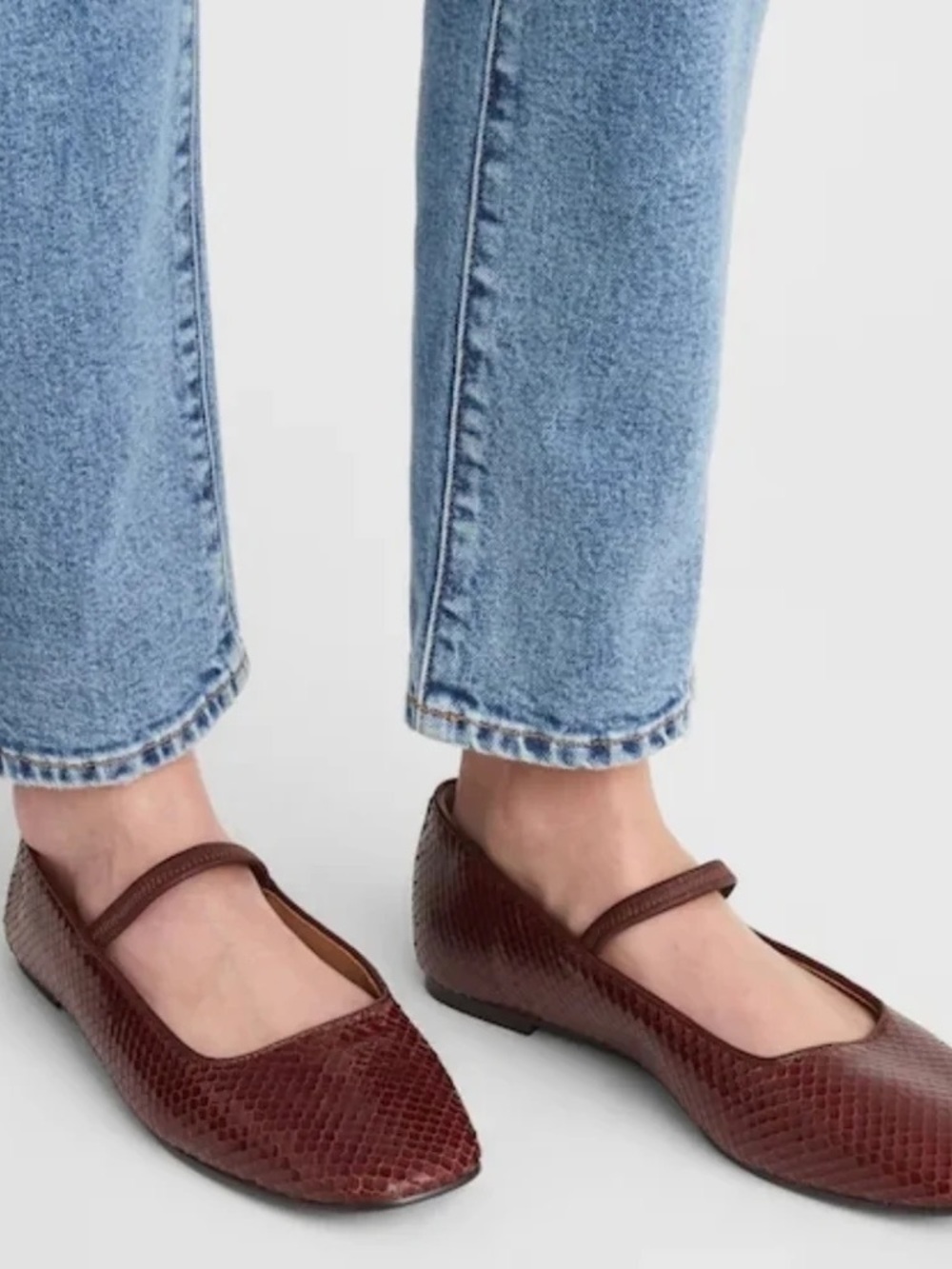Madewell Women's Mary Jane Ballet Flats in Burgundy - Picture 4 of 6